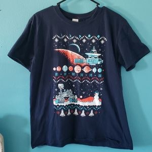 Large ugly sweater style space tee